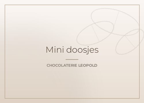 Mini doosjes chocolade als bedankje